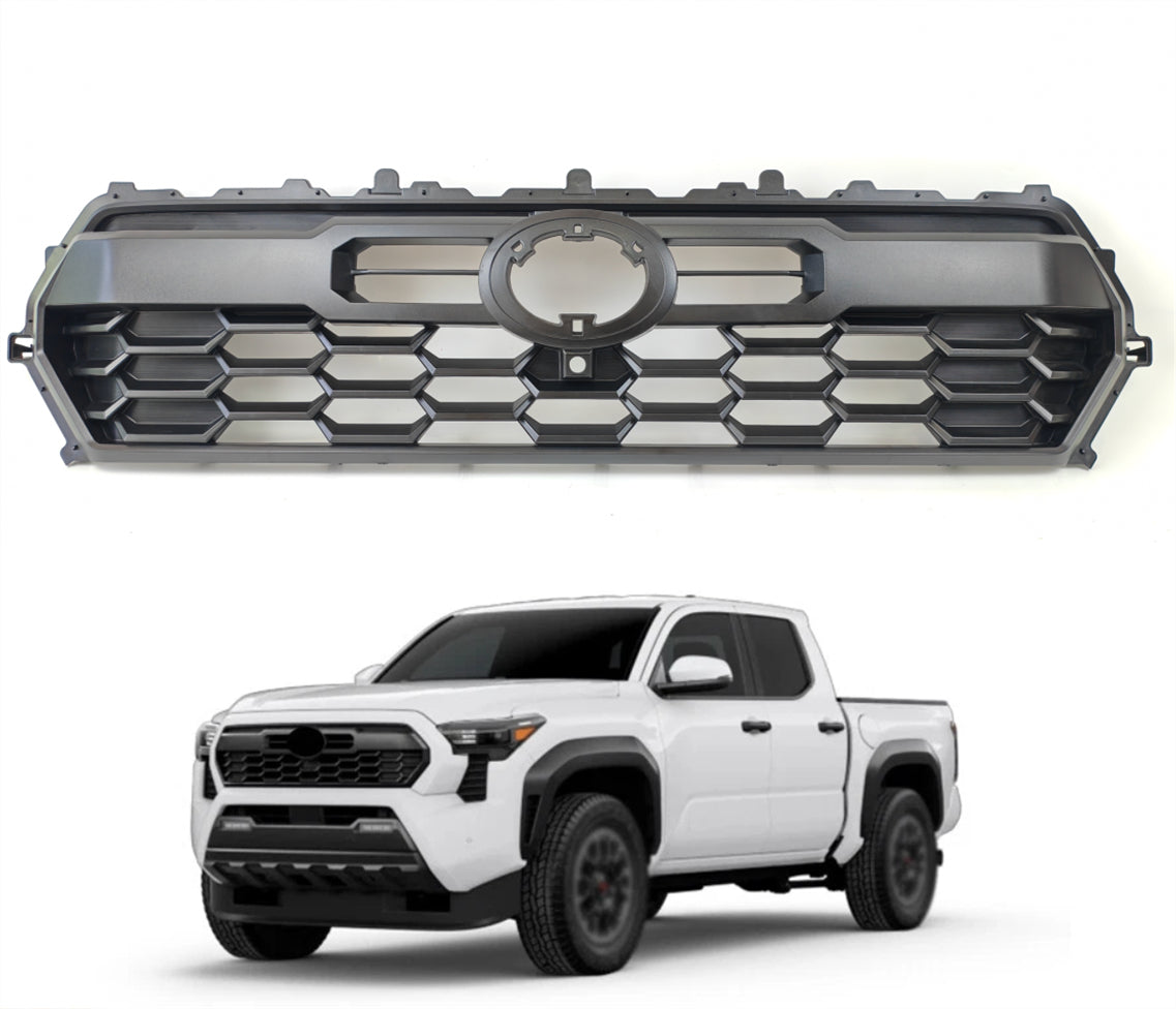 2024-2025 TACOMA Grille, Replacement Grille for TACOMA OEM 53111-AK030 Matte Black (With Camera Hole)