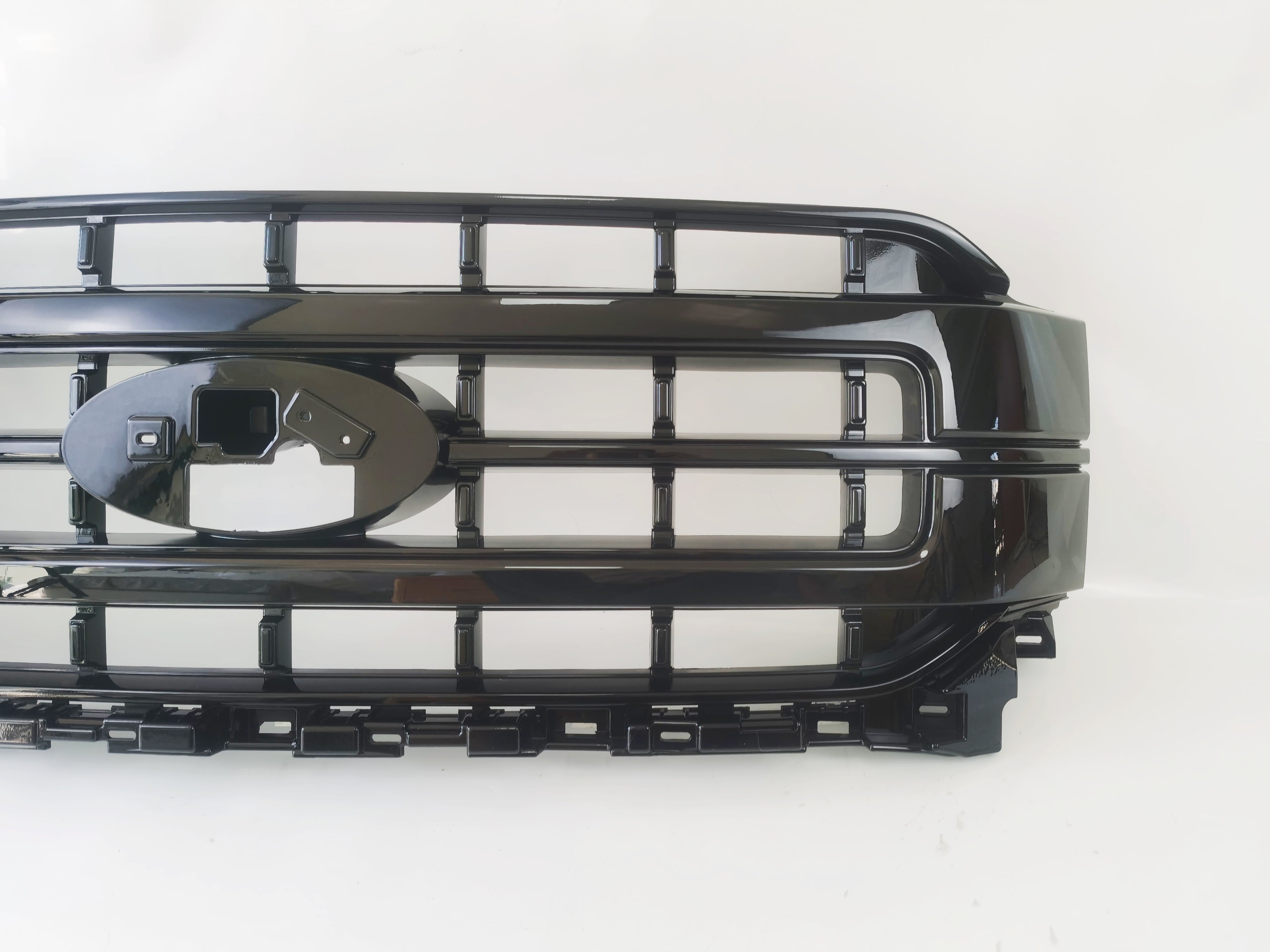 Replacement F150 Lariat Grille Gloss Black Fits for F150 2021 2022 2023 (No Emblem, Use Original Emblem)