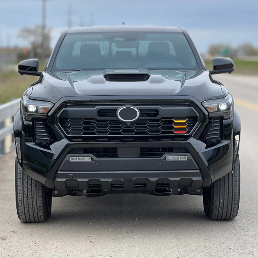 2024-2025 TACOMA Grille, Replacement Grille for TACOMA OEM 53111-AK030 Matte Black (With Camera Hole)