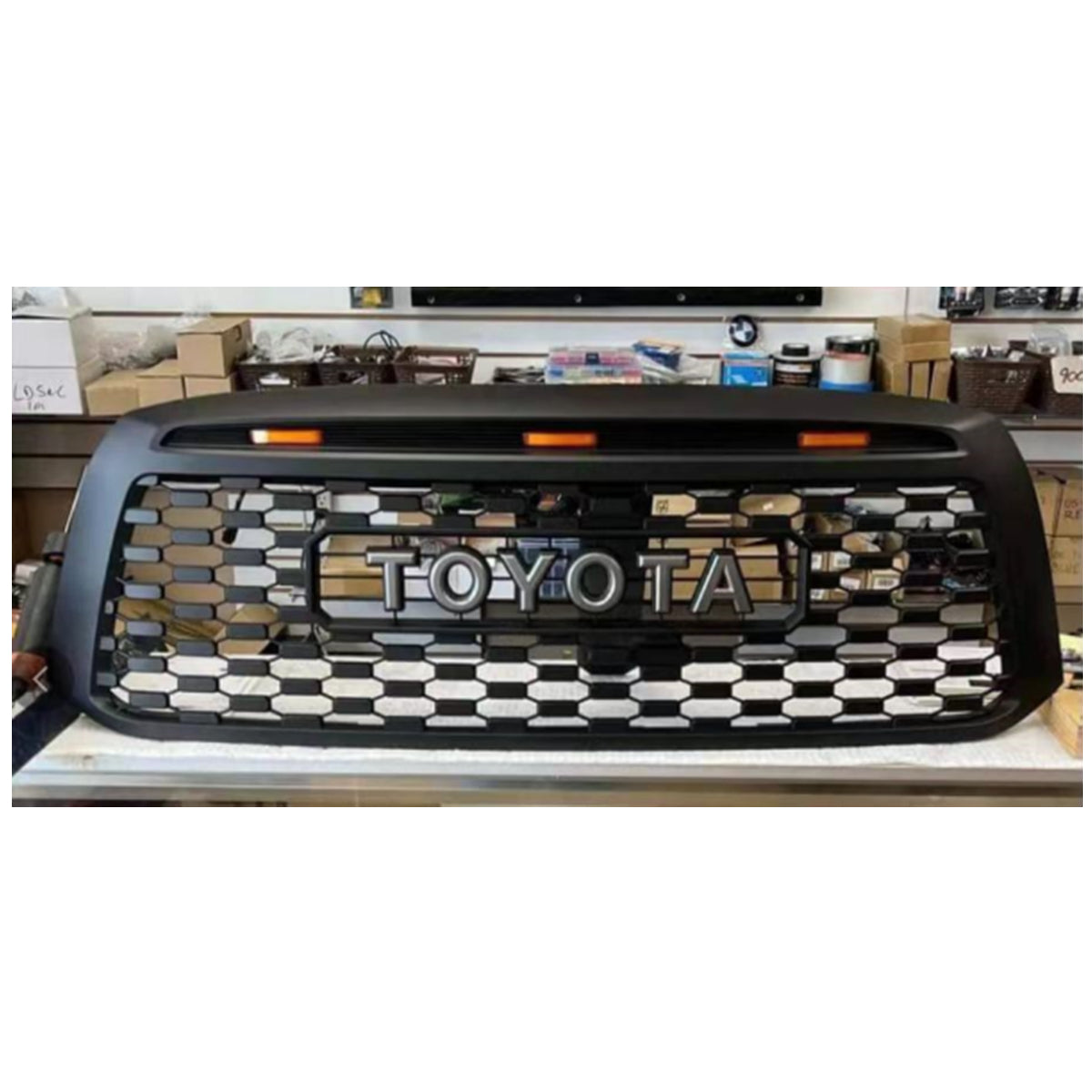 Tundra TRD Style Grille with Amber LED kits, fit for Tundra 2007 2008 2009 2010 2011 2012 2013 All models (US Stock)