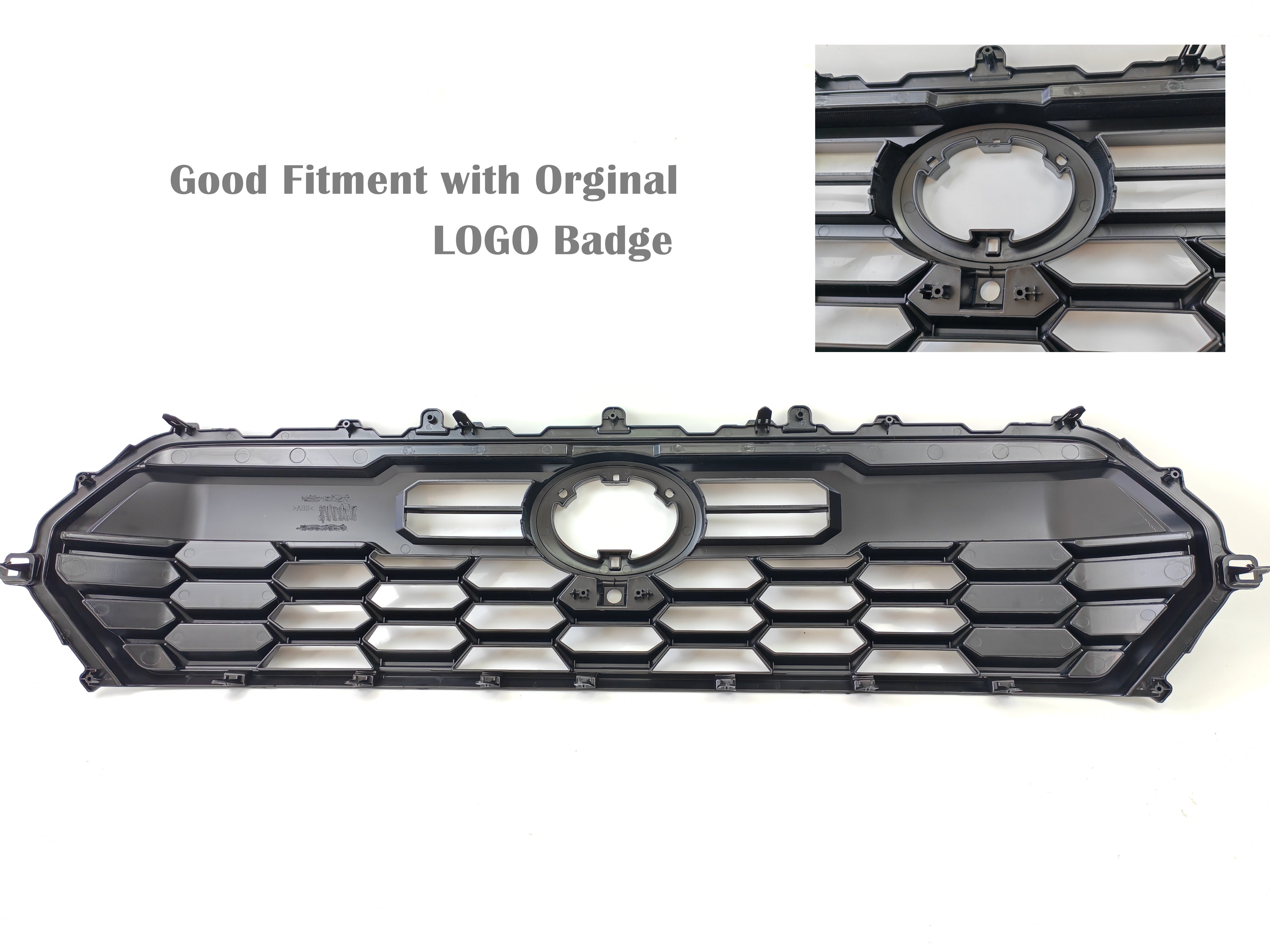 2024-2025 TACOMA Grille, Replacement Grille for TACOMA OEM 53111-AK030 Matte Black (With Camera Hole)