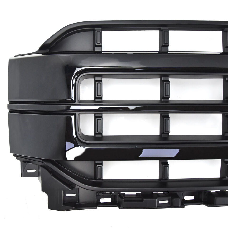 Replacement F150 Lariat Grille Gloss Black Fits for F150 2021 2022 2023 (No Emblem, Use Original Emblem)