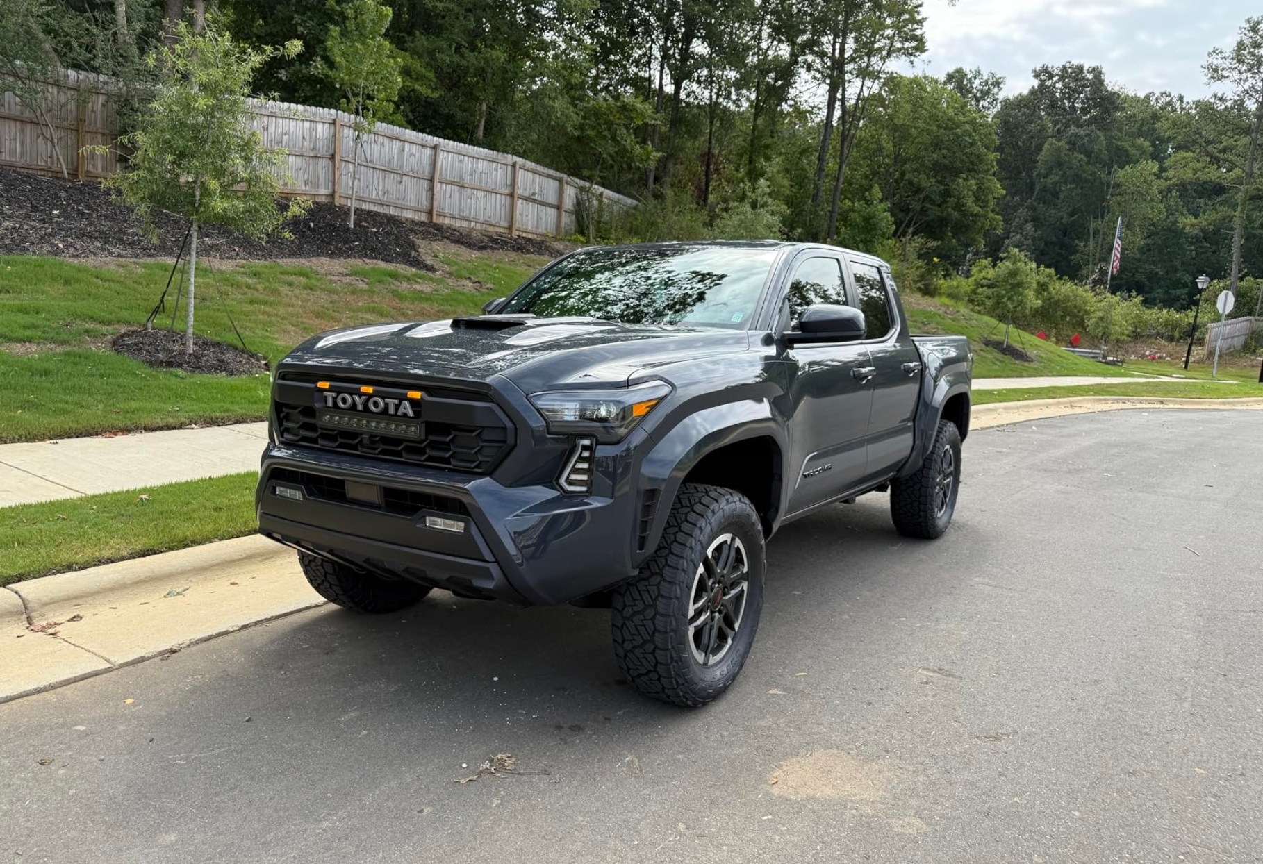 2024-2025 TACOMA TRD PRO Style Grille, Matte Black with Amber LED kits / Light Bar, available For TRD Sport/Pro/Off-Road/Pre Runner/SR/SR5/Trailhunter( Compatible with front-facing cameras)