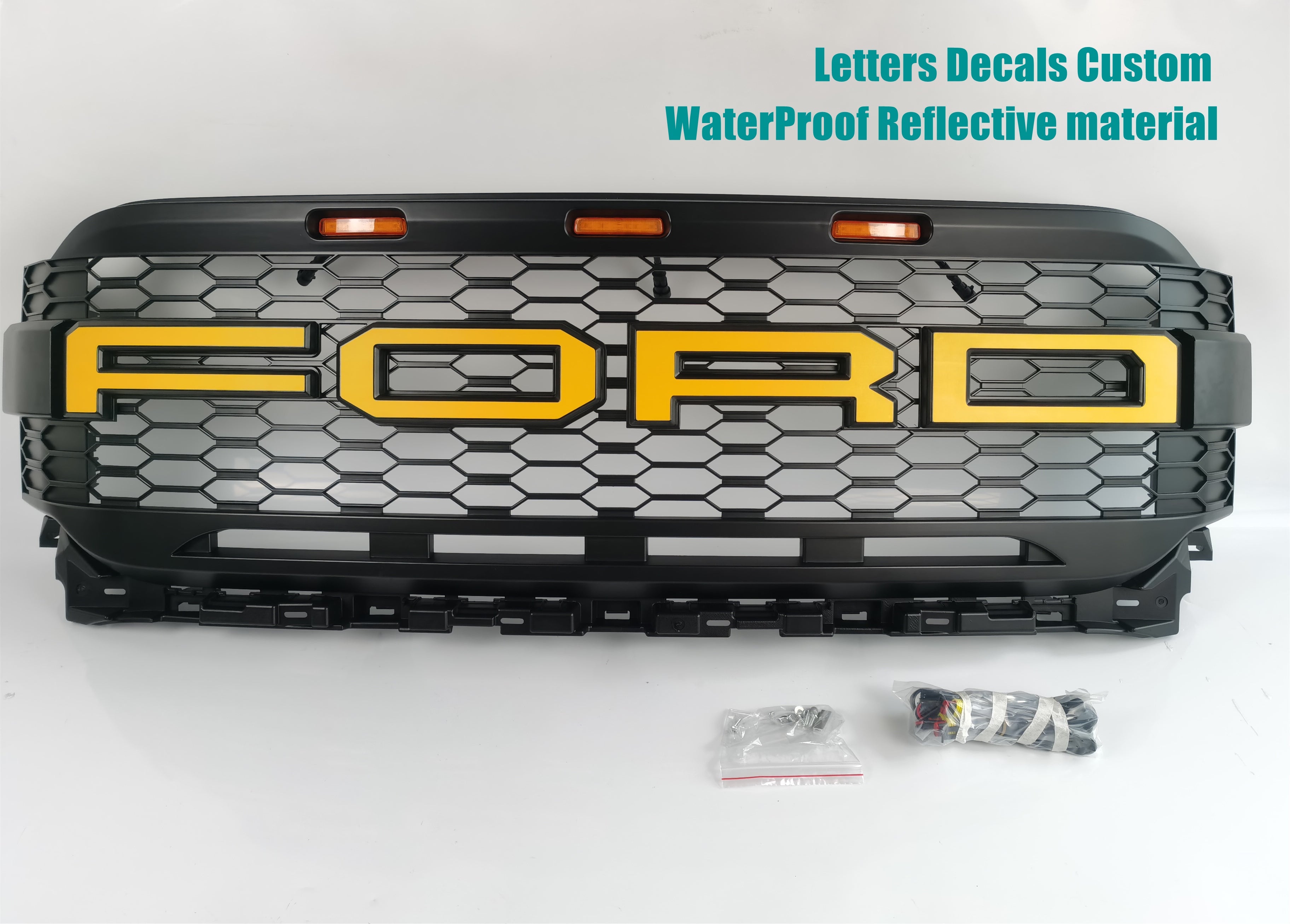 Replacement Grille Compatible With F150 2021 2022 , Raptor Style Grille with Letters & LEDS Matte Black ,fit F150 2021 2022 F150 XL, XLT, Lariat, King Ranch, Platinum and Limited.