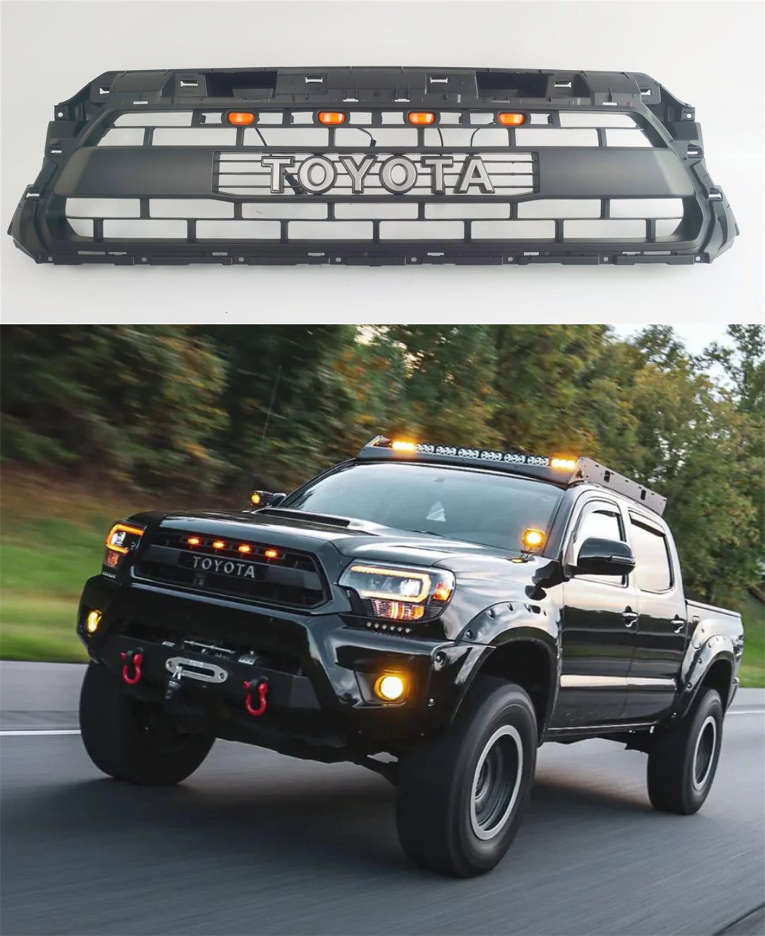 Tacoma TRD Grille Matte Black Fit for Tacoma 2012-2015 All Models