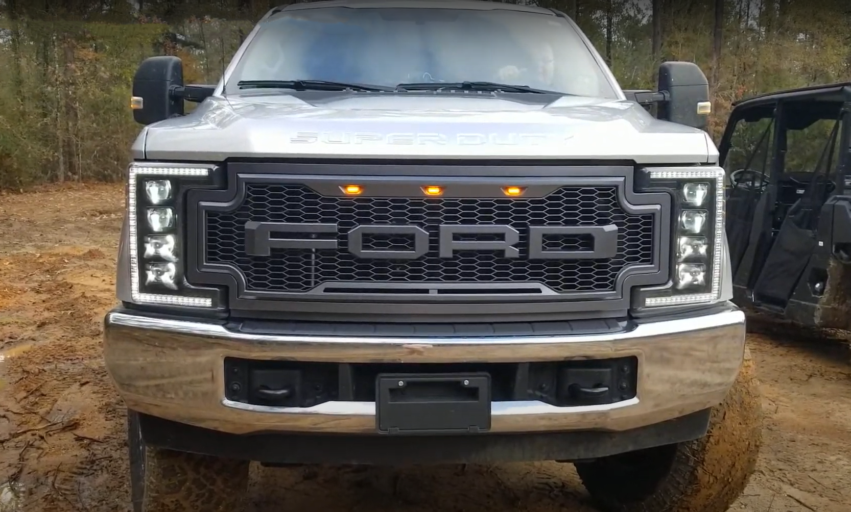 Painted Raptor Gril F250/F350 Super Duty Raptor style Grille, Matte Black Raptor Type Gril ...