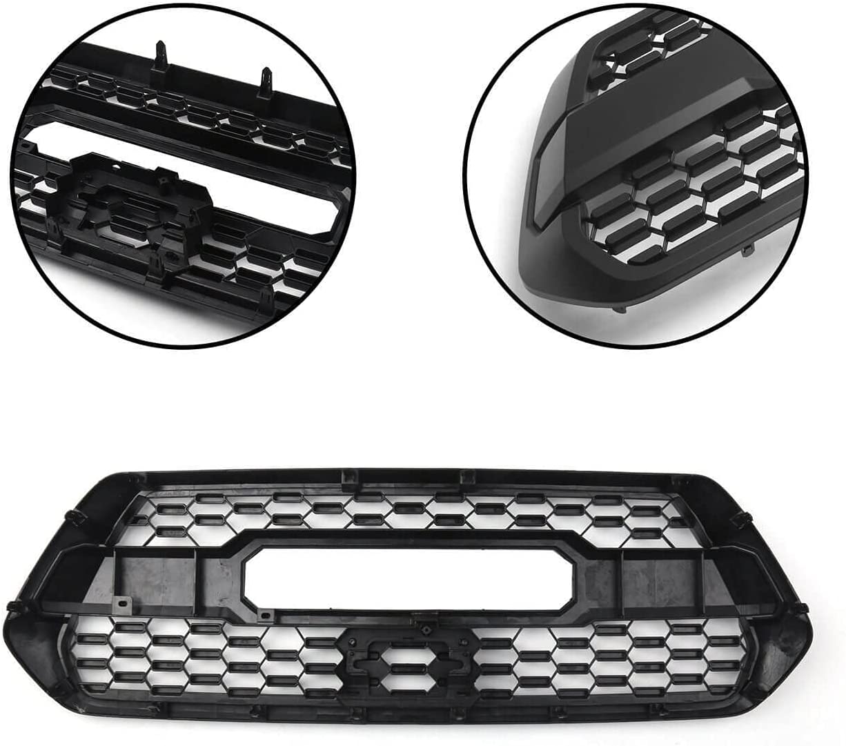 Replacement Tacoma Grille Matte Black Fit for Tacoma 2016-2022 (Grille + TSS Cover)