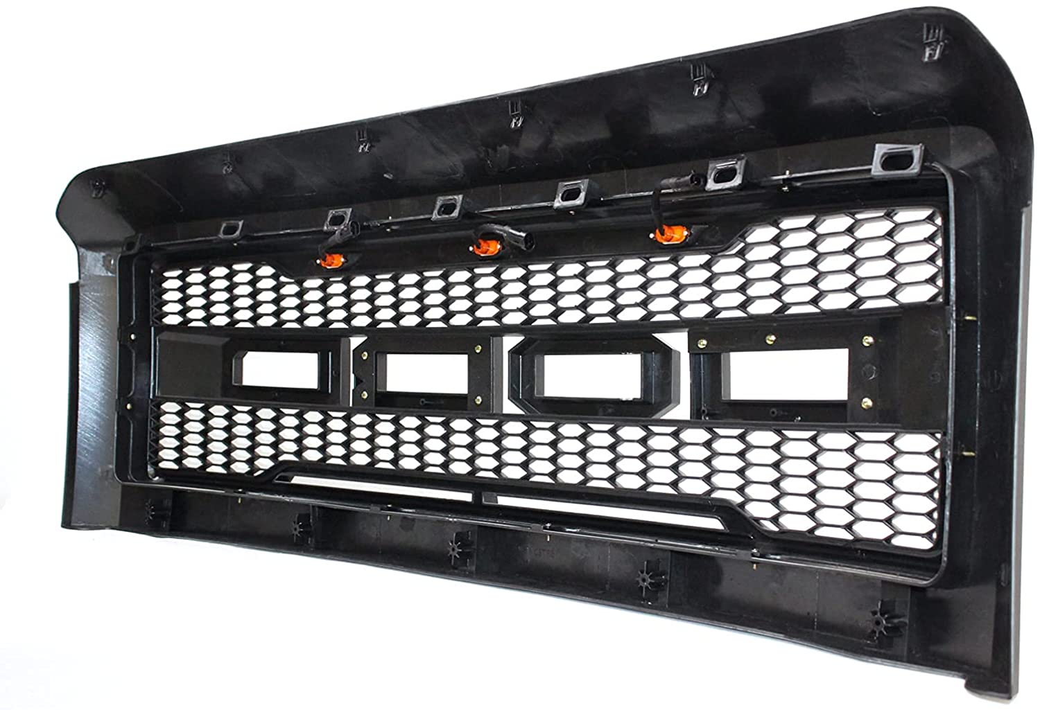 2008-2010 F250 Raptor Grille Matte Black with LEDS Fit for F250 F350 F450 Super Duty (US Stock)