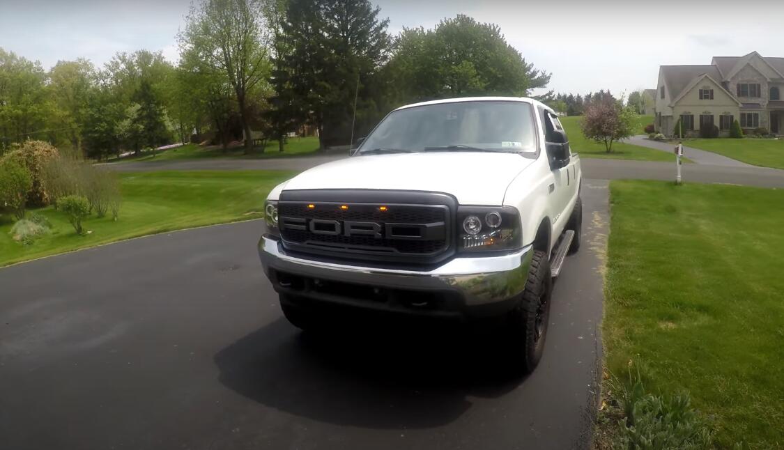 1999-2004 F250 Raptor Grille Matte Black with LEDS Fit for F250 F350 F450 Super Duty (US Stock)