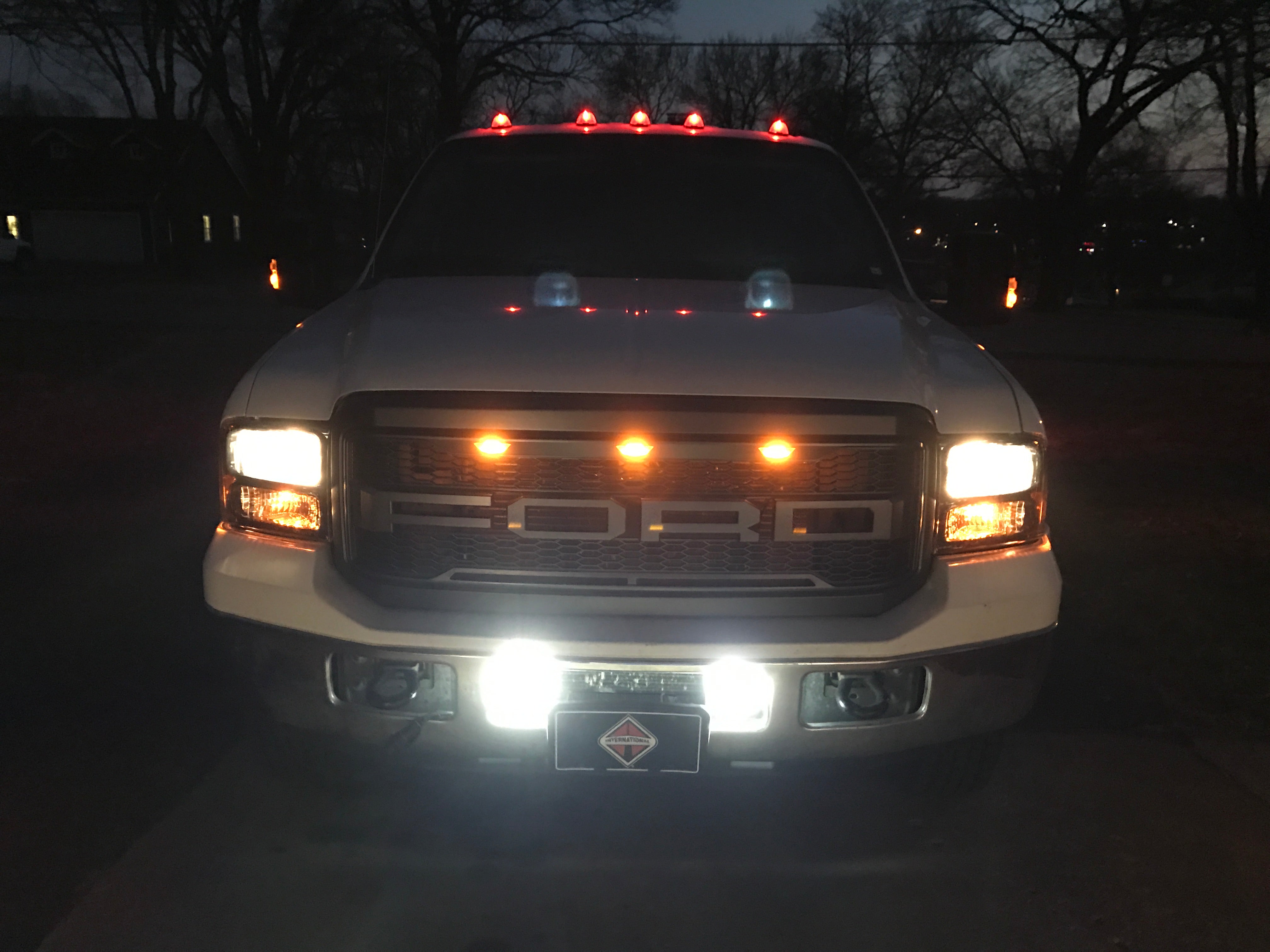 1999-2004 F250 Raptor Grille Matte Black with LEDS Fit for F250 F350 F450 Super Duty (US Stock)